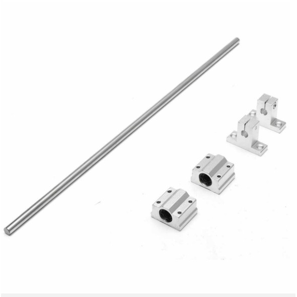 Trục đường sắt tuyến tính 8x300mm với Hỗ trợ trục 2 chiếc và Khối trượt tuyến tính 2 cái