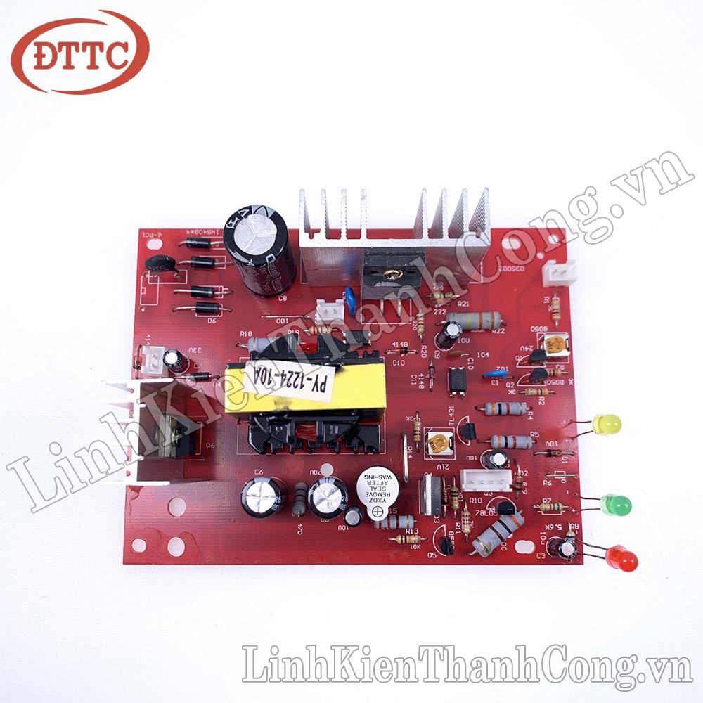 Mạch Sạc Acquy Thông Minh 12V 24V 10A 3 Đèn