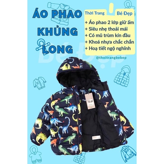 Pass áo phao khủng long hàng xuất TU cho bé trai size 18-24m