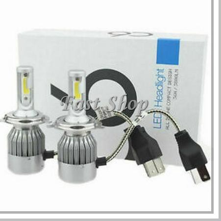 Bộ 2 Đèn Pha Led Cob C6 H4 36w - 3800lm Hi L Siêu Sáng Cho Xe Hơi