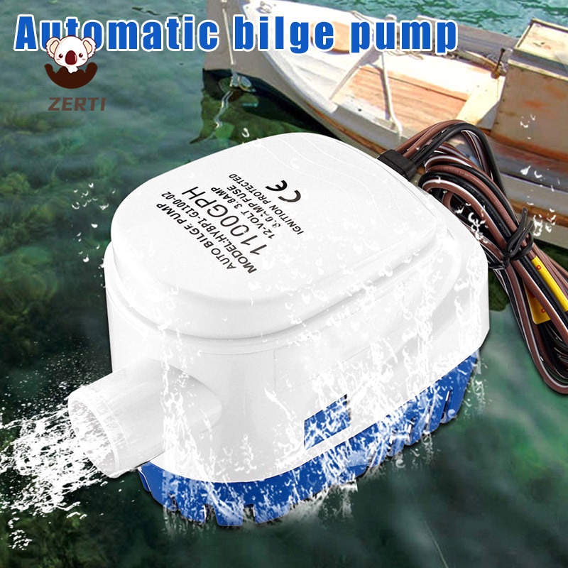 (in Stock) Drainage Pumping Submersible Pump with Auto Float Switch 12V 1100Gb