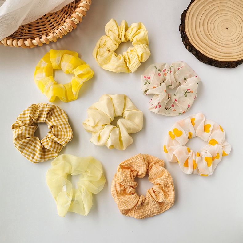 Dây Cột Tóc Màu Vàng Dễ Thương Dành Cho Nữ