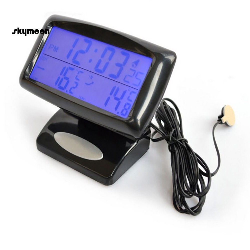 Nhiệt kế kĩ thuật số tích hợp đèn LED và màn hình LCD cho xe hơi
