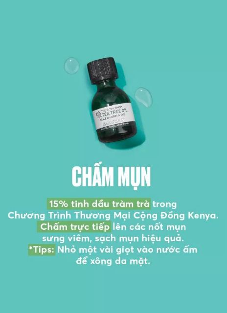 🌿 20ml _ Tinh dầu tràm trà Tea Tree oil The Body Shop