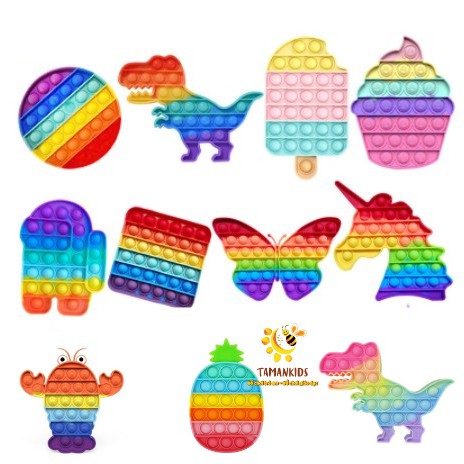 Combo 2 Miếng Push Pop It Đồ Chơi Bóp Bong Bóng Nhằm Giải Tỏa Căng Thẳng, Stress.