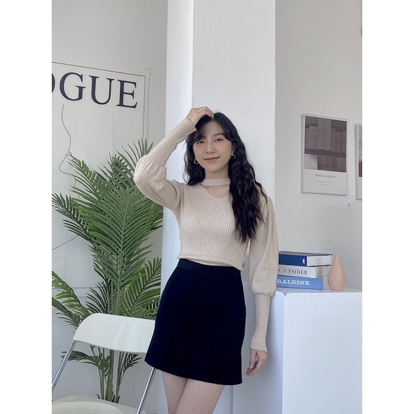 ÁO LEN TAY BỒNG DÂY CỔ CHỮ V | BigBuy360 - bigbuy360.vn