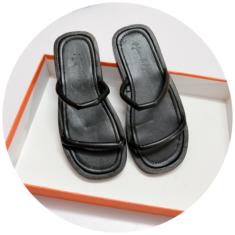 [GIÁ HUỶ DIỆT] Dép lê bánh mì 2 quai bún đế cao 2p đi êm