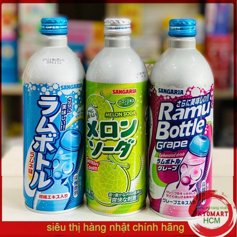 Nước Soda Nhật Sangaria 500ml đủ vị