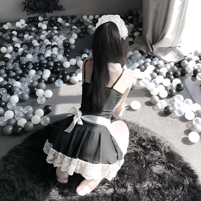 1 Cosplay Hầu Gái Nhật Bản Sexy - Bộ Đồ Ngủ Cô Giúp Việc Quyến Rũ Gợi Cảm - Maid Cosplay Outfit