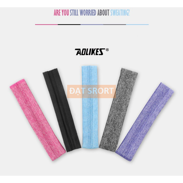 Băng Đô, Headband Thể Thao Aolikes 2103 Chính Hãng , Chất Liệu Cotton Thấm Hút Mồ Hôi