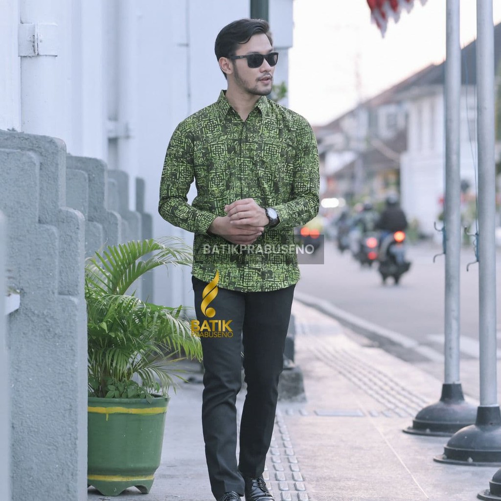 Batik PRABUSENO HARITA BATIK Áo Sơ Mi Nam Dài Tay SLIMFIT