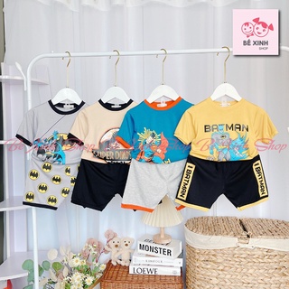 Bộ̣ quần áo cộc tay cho bé trẻ em trai Minky Mom [Cực yêu] Bộ cộc tay siêu nhân cho bé trai SIÊU ANH HÙNG TAY NGẮN
