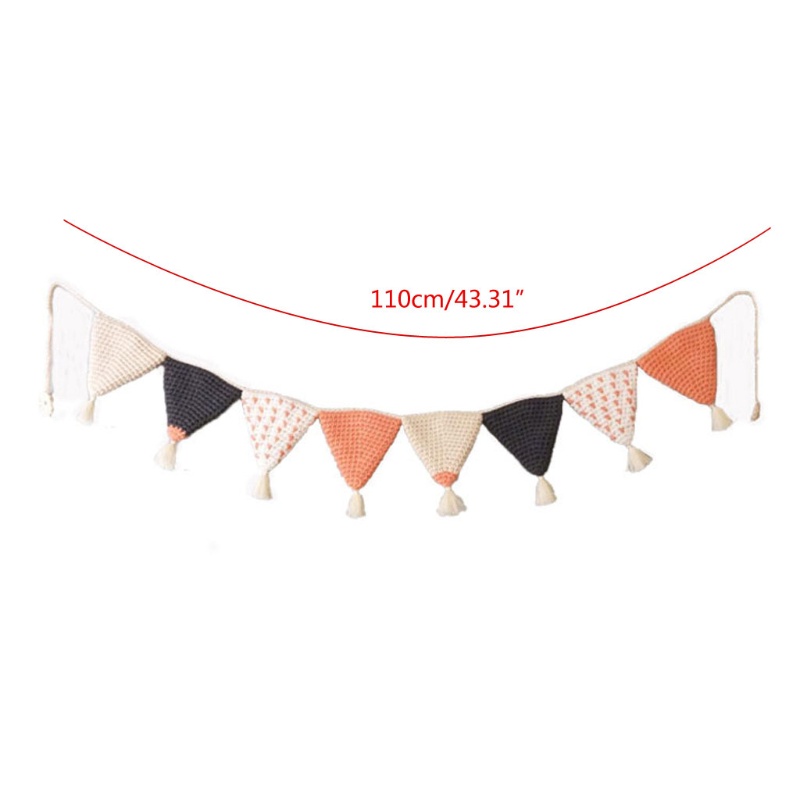 Dây Treo Tường Đan Sợi Cotton Handmade 3 Màu Tùy Chọn Phong Cách Bohemian Độc Đáo Trang Trí Nhà Cửa