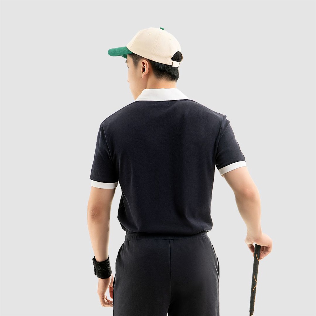 Áo thun polo ngắn cộc tay nam CIZA basic cổ bẻ vải cotton thanh lịch cao cấp trẻ trung màu navy APNS29