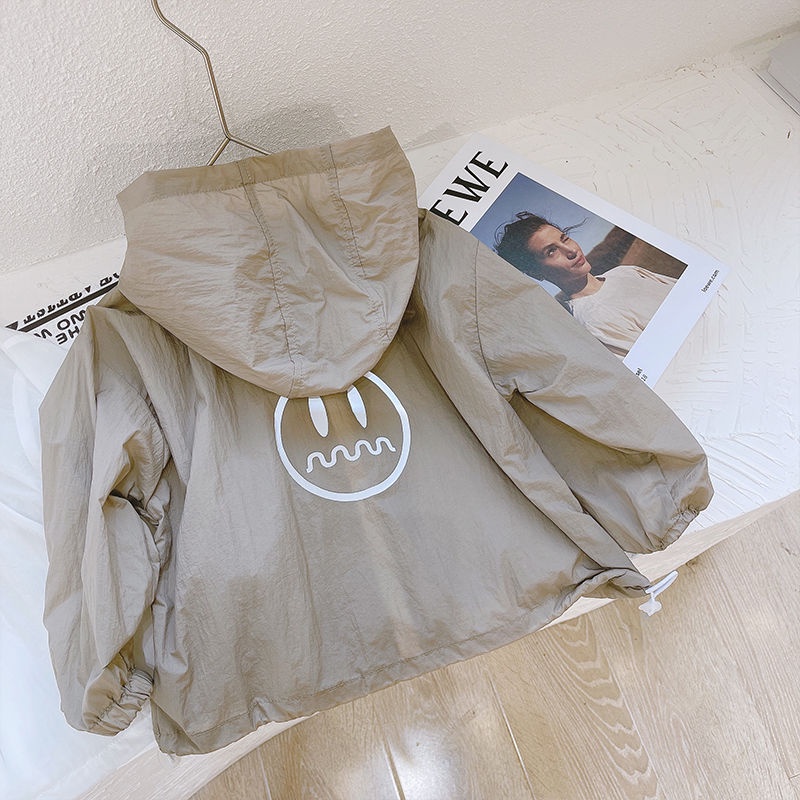 Áo Khoác Chống Nắng Vải Lụa Lạnh Mỏng Thoáng Khí Thoải Mái Chống Tia Cực Tím Dễ Phối Đồ Thời Trang Mùa Hè Cho Bé Trai