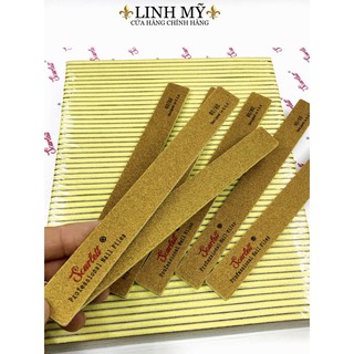 Dũa móng bột dạng vuông - dũa gỗ nhám giấy da bò vàng chuyên dụng cho việc làm móng, phá gel nhám Mỹ 80/80