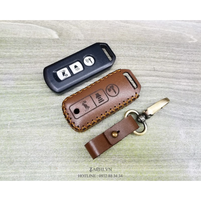 BULLCAPTAIN - Bao da chìa khóa smartkey Honda SH, SH mode da bò khâu tay - SH25