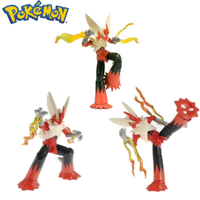 Đồ Chơi Mô Hình Nhân Vật MEGA Evolution Blaziken Trong Pokemon SHF Bằng PVC N4XY