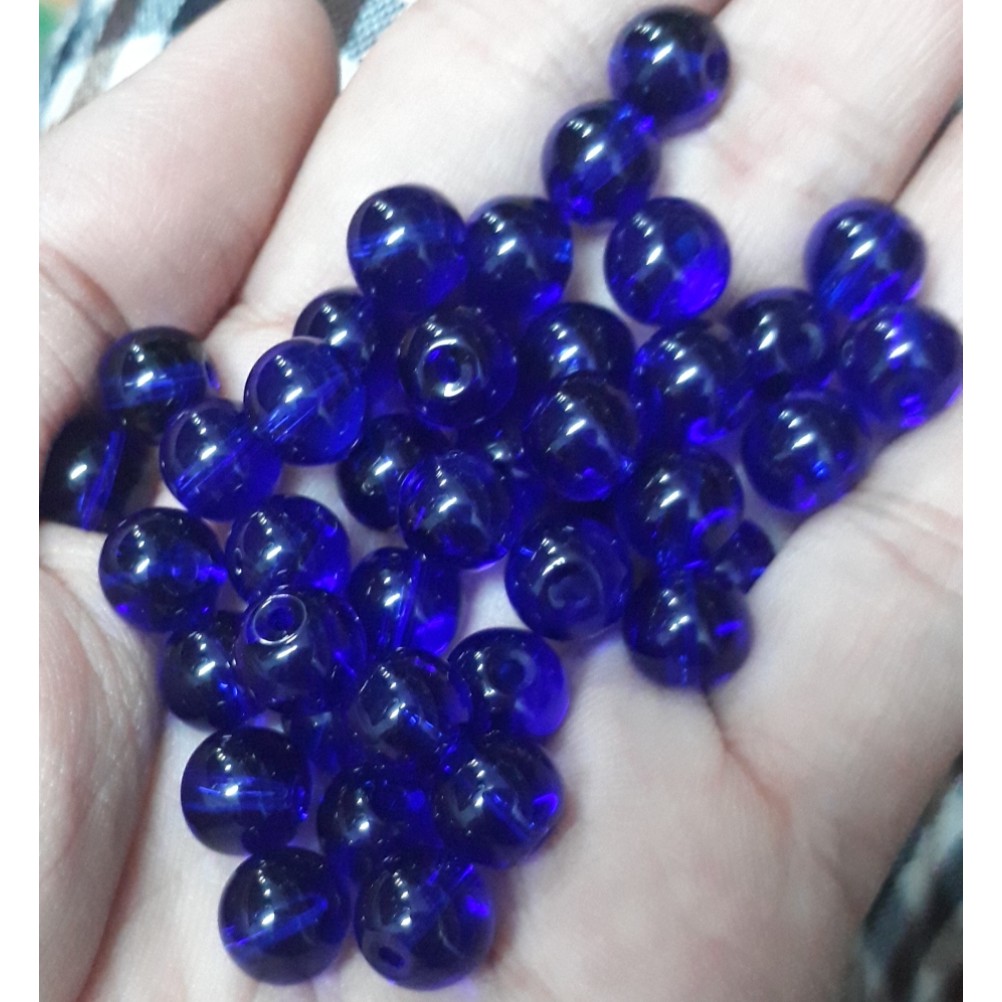 [Mã FAMAYFA giảm 10K đơn 50K] 50-100gam hạt đá màu xanh biển đậm làm vòng size 6-8-10-12-16mm