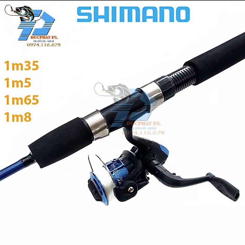 Bộ Cần Câu Máy 2 Khúc SHIMANO ,Tặng bộ phụ kiện câu trị giá 50k