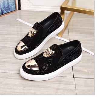 🌸 TOP SHOES ★ giầy da nhũ đính đá đầu hổ mới (  ★ GIÁ GỐC