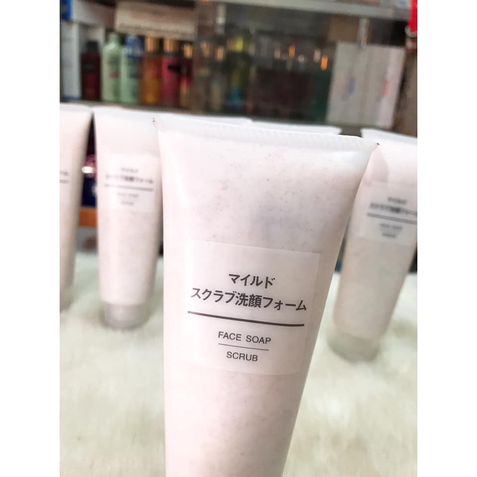 (Có Hạt) Sửa rửa mặt MUJI Face Soap Scrub Nhật Bản