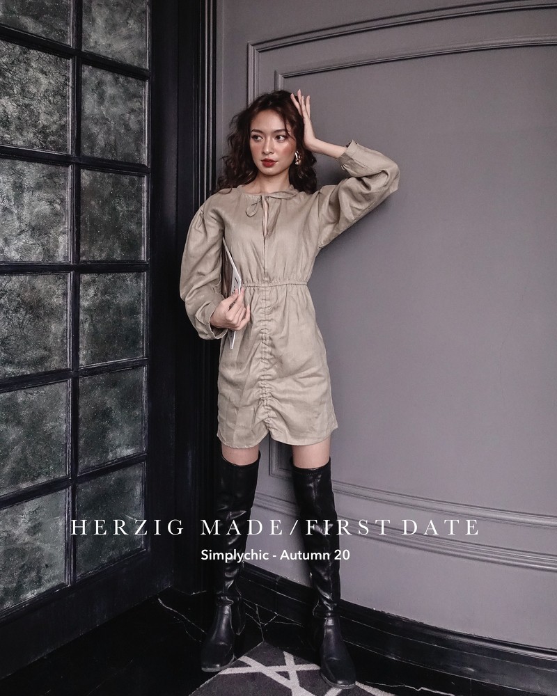 Váy Herzigmade chất đũi điệu đà, khoét lưng cá tính - Carmen dress - B1679