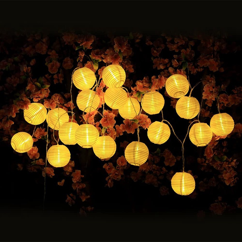 Đèn Lồng 30 LED Sử Dụng Năng Lượng Mặt Trời 6 Metres Ánh Sáng Trắng Ấm Chống Thấm Nước Dùng Trong Nhà / Ngoài Trời