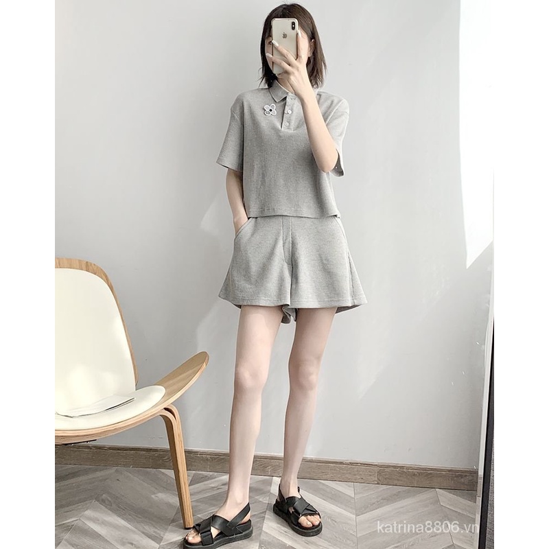 Bộ Áo + Quần Short Mỏng Thời Trang Mùa Hè Mới Cho Nữ