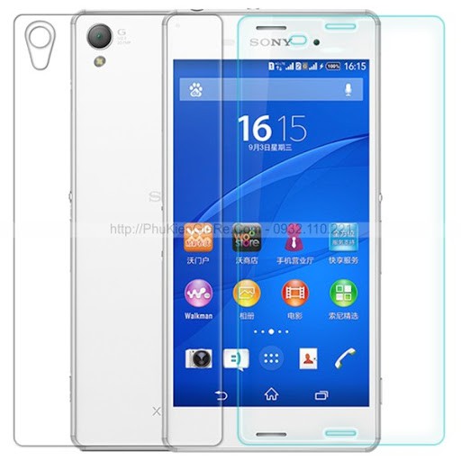 Kính cường lực Sony Z4 Kính trong suốt mài cạnh tặng kèm khăn lau.