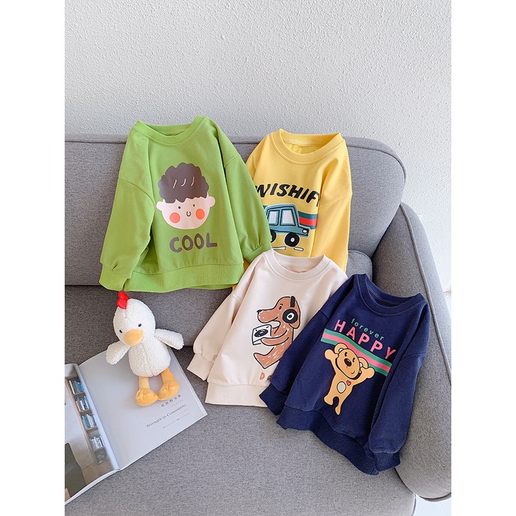 Áo Khoác sweater Phong Cách Hàn Quốc Thời Trang Xuân Thu Cho Bé Trai