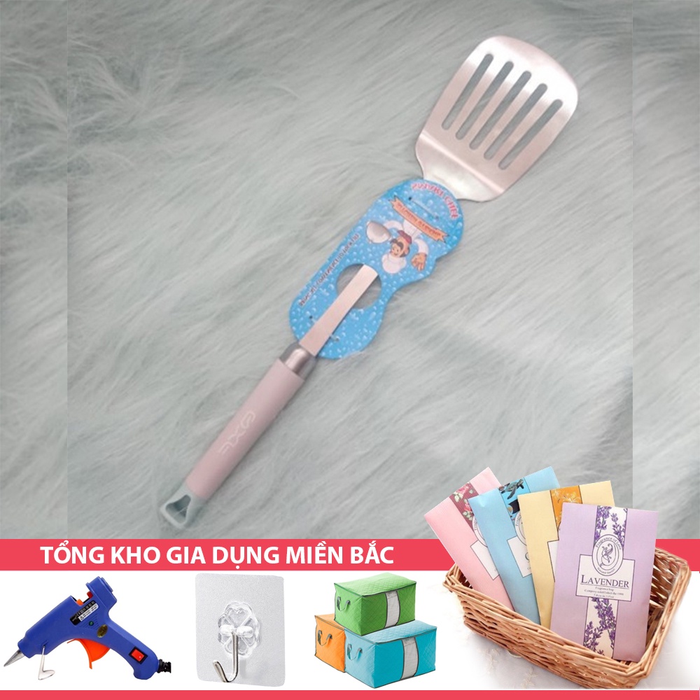 [Tổng Kho Sỉ] Xẻng Chiên Lật T9 INOX 304 - Hàng Siêu Thị Đẹp - Cán Nhựa Đầm Tay Cao Cấp - Dày Dặn Chắc Chắn