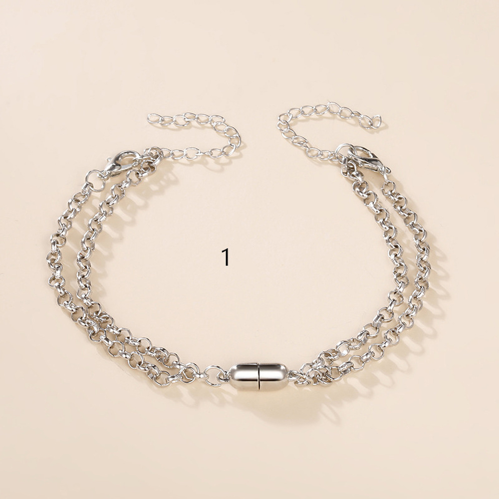 Vòng Tay 2 Lớp Phong Cách Hip Hop Cá Tính Thời Trang Cho Nam Và Nữ