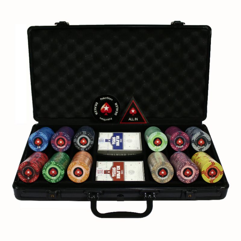 Bộ 300 chip poker gốm ceramic EPT cao cấp