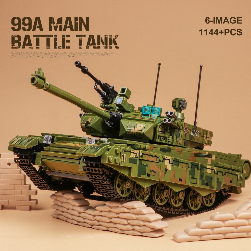 Tank Sembo Block 105751 - Đồ chơi lắp ghép tank quân sự 99A Tank Bọc thép siêu chiến đấu