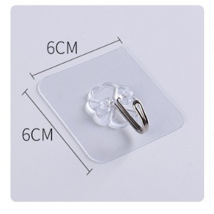 Móc Dán Tường (set 5 cái) Siêu Dính Trong Suốt Chịu Lực Tốt Treo Tường Chắc Chắn 6x6 cm