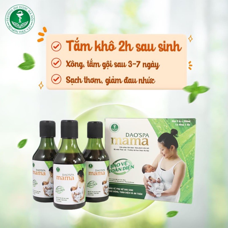 Hộp 3 lọ nước tắm thảo dược Dao’spa MaMa