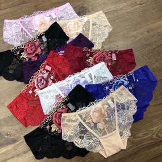 Combo 5 quần lót ren thêu hoa hồng sexy cực thoáng mát đủ màu