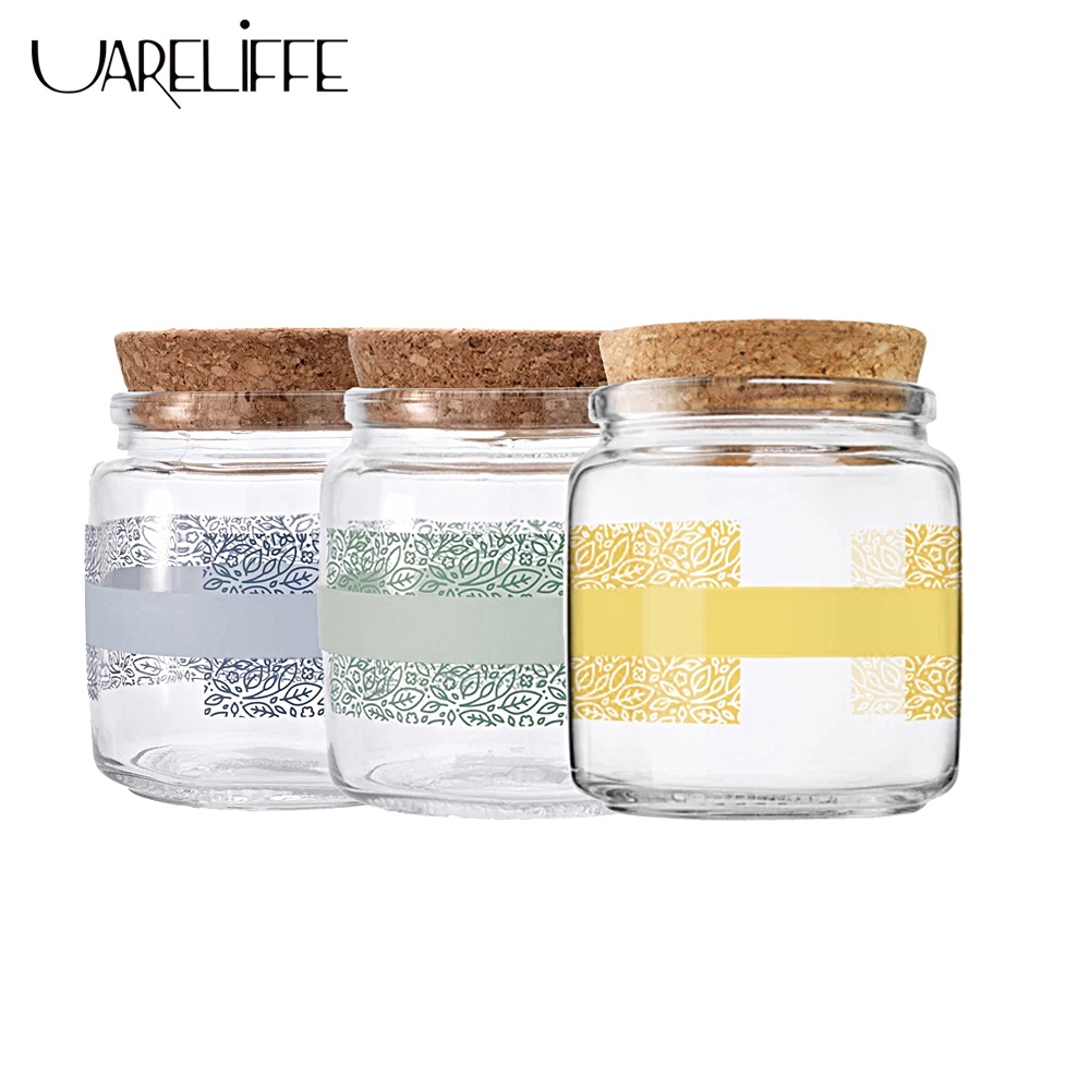 Hũ Thủy Tinh 850ml Có Nắp Đậy Đựng Thực Phẩm Khô / Kẹo / Thực Phẩm Kiểu Dáng Đơn Giản