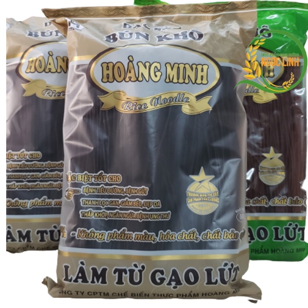 Đặc sản bún khô Bún gạo lứt đỏ Hoàng Minh gói 500gr hữu cơ giảm cân thực dưỡng eatclean healthy | BigBuy360 - bigbuy360.vn