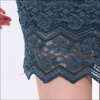 ZERASY - Đầm body ren tay ngắn xanh cổ vịt ZERASY FASHION - 176-Xanh cổ vịt | BigBuy360 - bigbuy360.vn