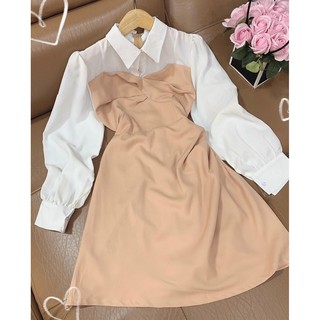 ĐẦM TRẮNG CỔ SƠ MI