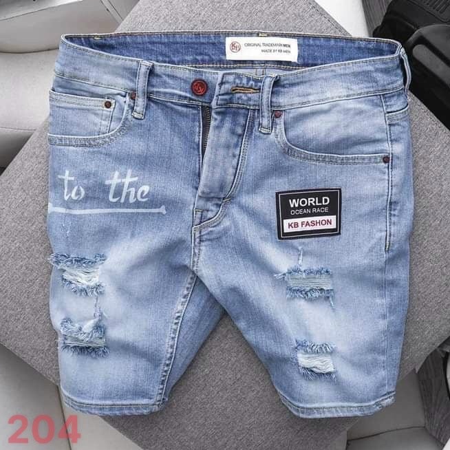 Quần Short Nam Jeans Chất Bò Màu Xanh Cao Cấp Thời Trang Phong Cách Luty_shop90 Ms202