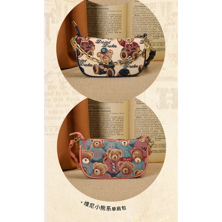 Túi TTWN Bear chính hãng gấu thêu siêu xinh