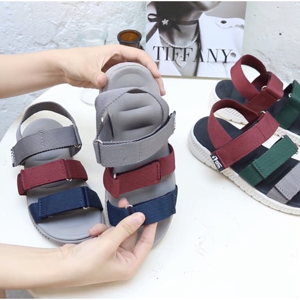 Giày Sandal PA Màu xám F5 Nữ Quai ngang êm ái-chống thấm nước/phylon siêu nhẹ