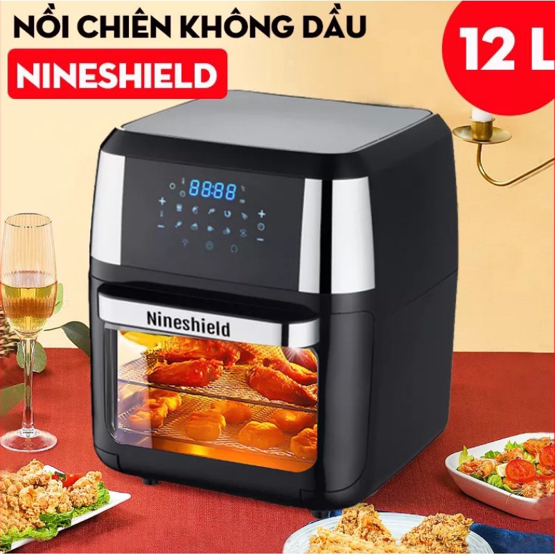 NỒI CHIÊN KHÔNG DẦU NINESHIELD 12L KB-1201 ĐIỆN TỬ CÔNG SUẤT 1800W