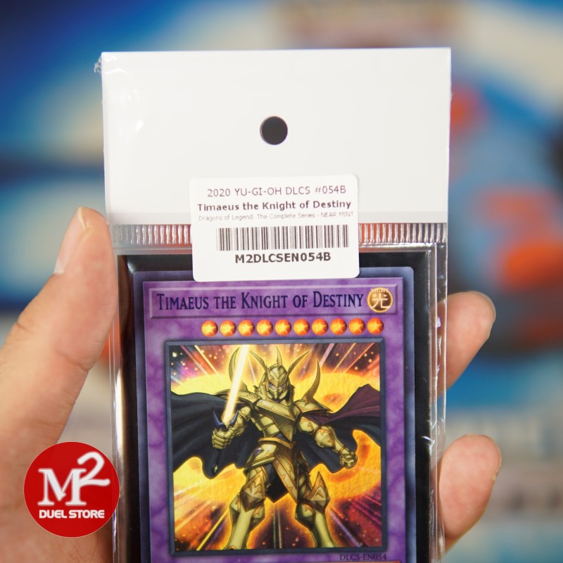 Lá bài Yugioh DLCS-EN054B Timaeus the Knight of Destiny – Ultra Rare BLUE - Đóng gói theo tiêu chuẩn M2SCCQ-Lite