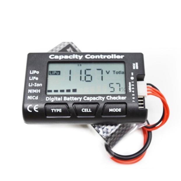 Máy kiểm tra pin Lipo Life Li-Ion Nimh Nicd - Có màn hình LCD hiển thị điện áp, dung lượng pin