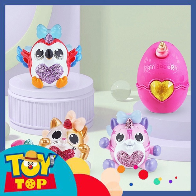 Đồ chơi bộ 4 quả trứng kỳ lân mini ngẫu nhiên Series 2 random bất ngờ Rainbocorns Itzy Glitzy mùa 2 chính hãng Zuru