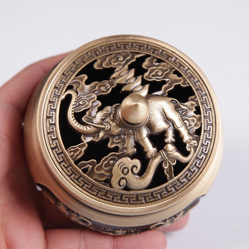 LƯ HƯƠNG ĐỐT TRẦM, XÔNG TRẦM BẰNG ĐỒNG NGUYÊN CHẤT